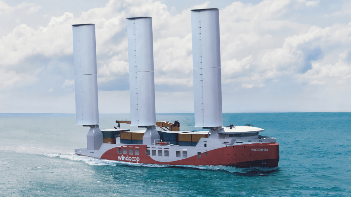 Windcoop sailing cargo